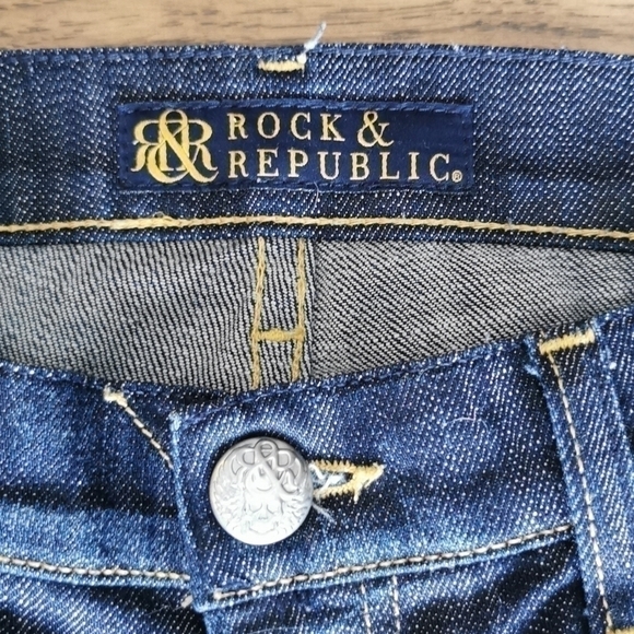 ROCK & Republic Kasandra Jeans Gold Stitching 27 - Picture 7 of 13
